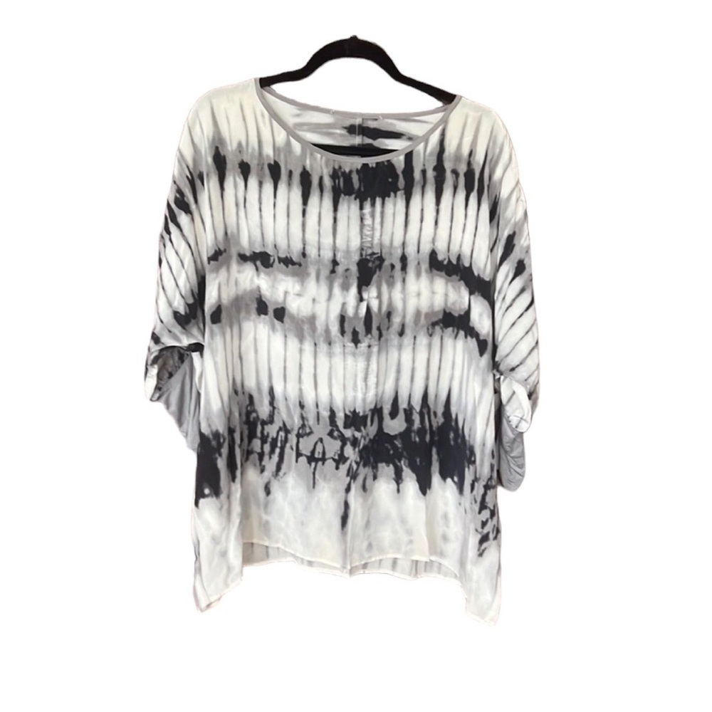 One Size Silk Tie Dye Blouse